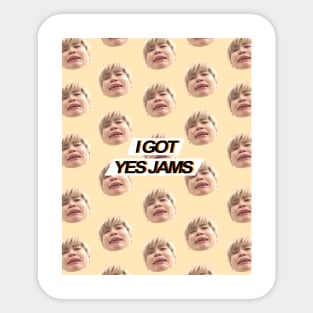 "I GOT YES JAMS" - Jimin - Spaced Design Sticker